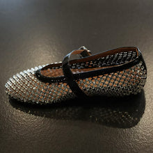 Conchetta Rhinestone Mesh Leather Shoes