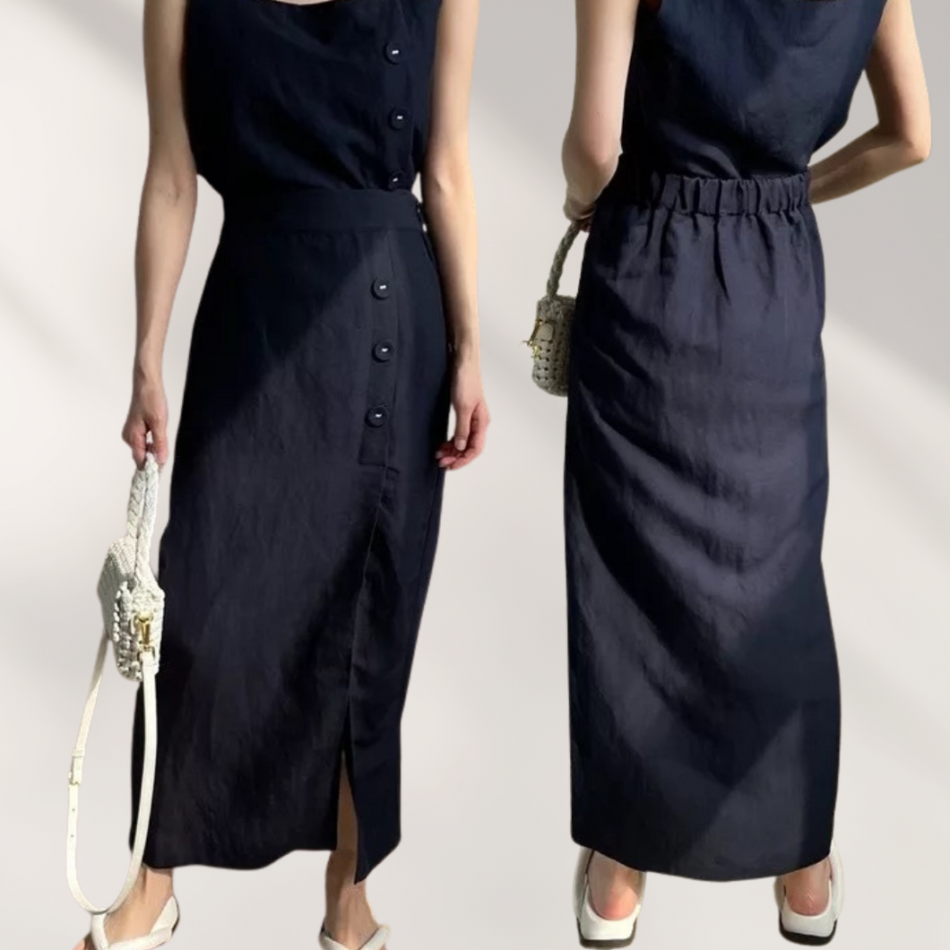 Mire Linen Blend Pants or Skirt Set