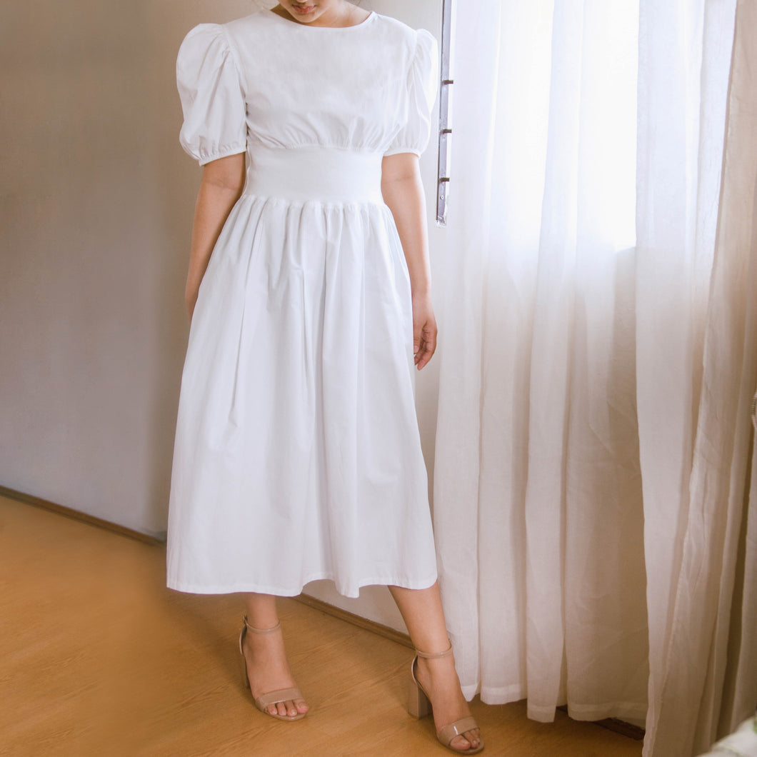 SAMPLE SALE Garonne Puff Sleeve Midi Dress